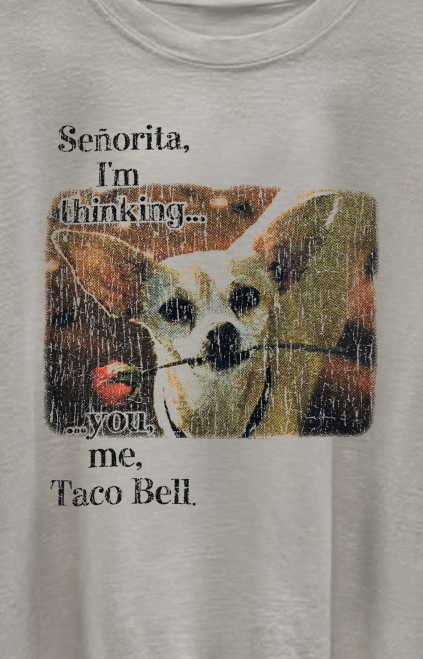 T Bell Valentines Date Washed White Tee