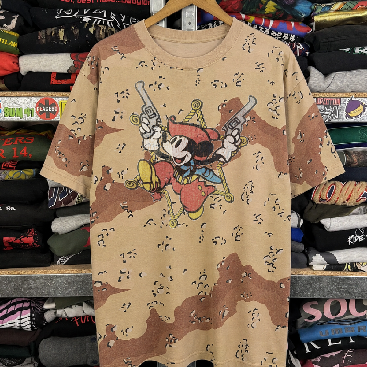 Mickey Gunslinger Desert Camo Oversize Box Tee