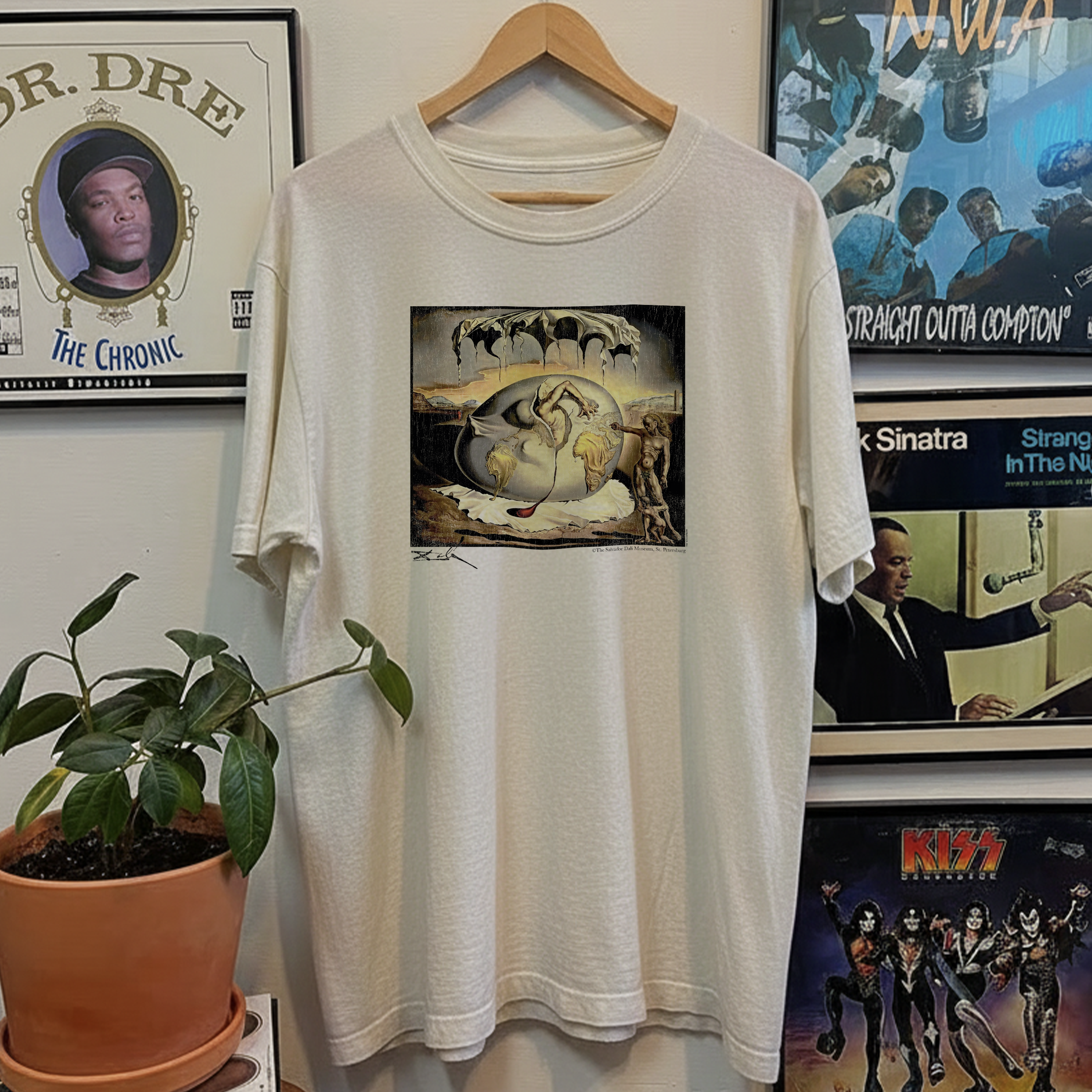 Rare Salvador Dali Geopoliticus Child Washed White Tee