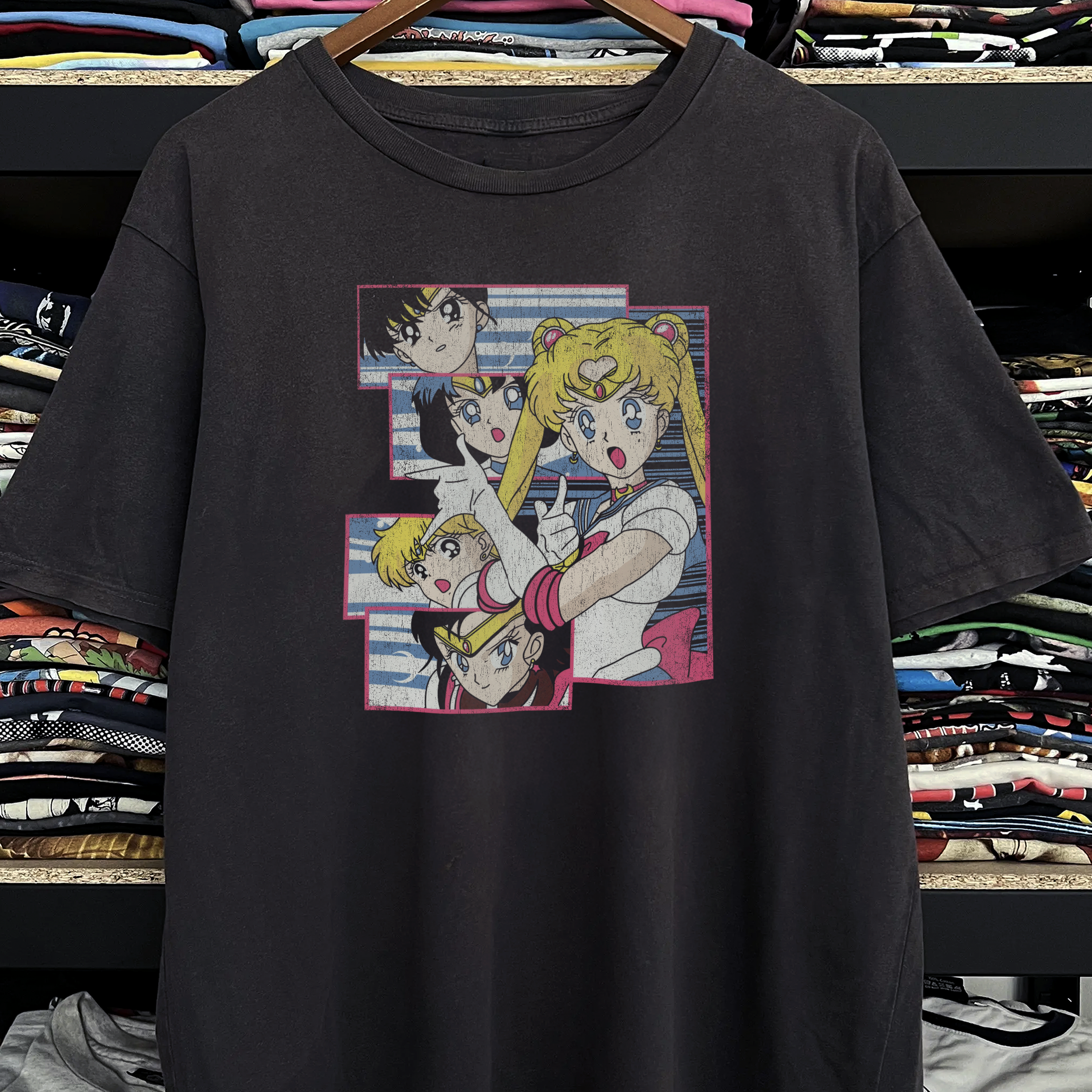 1999 Sailor Moon Promo Washed Black Tee