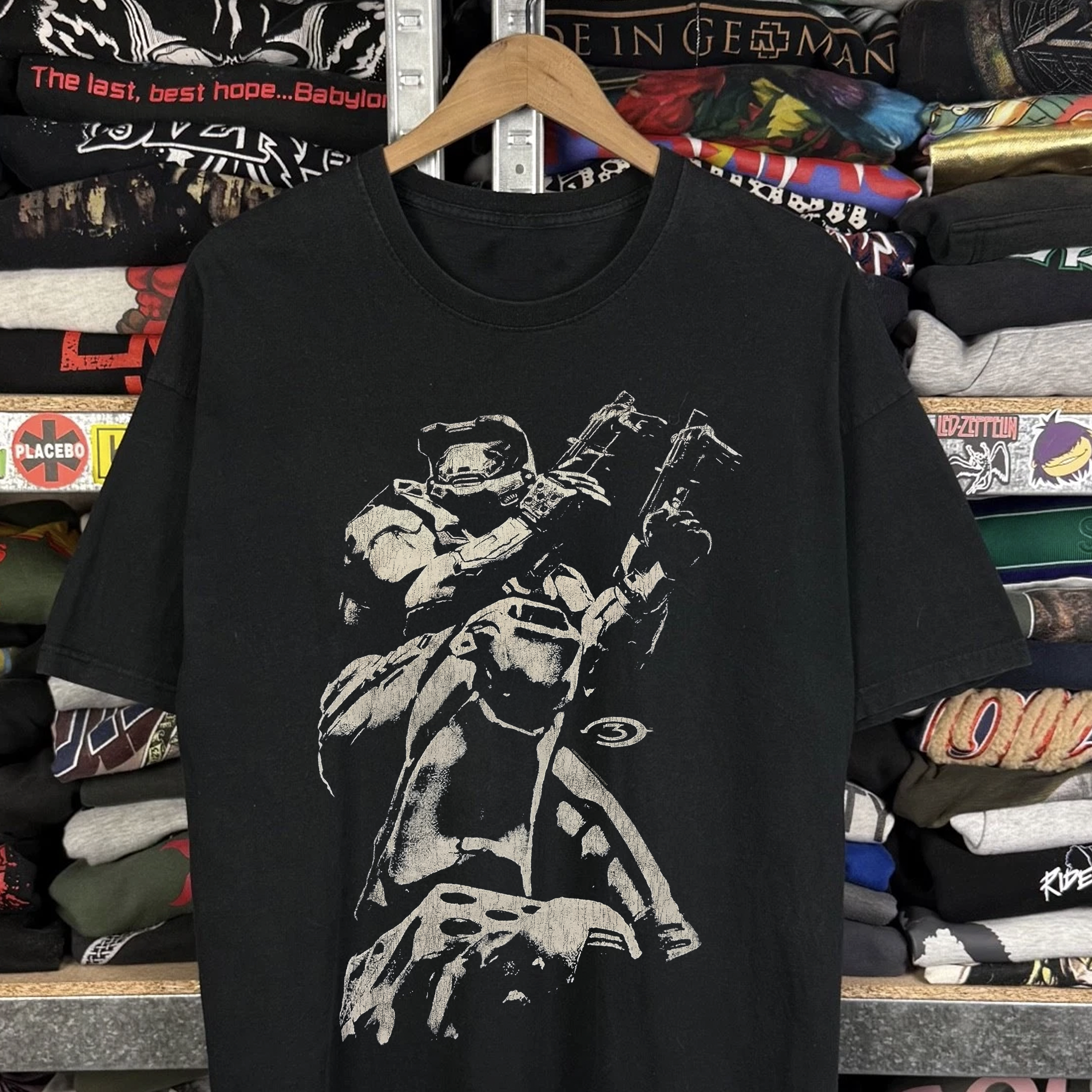 Rare Halo 3 Washed Black Tee