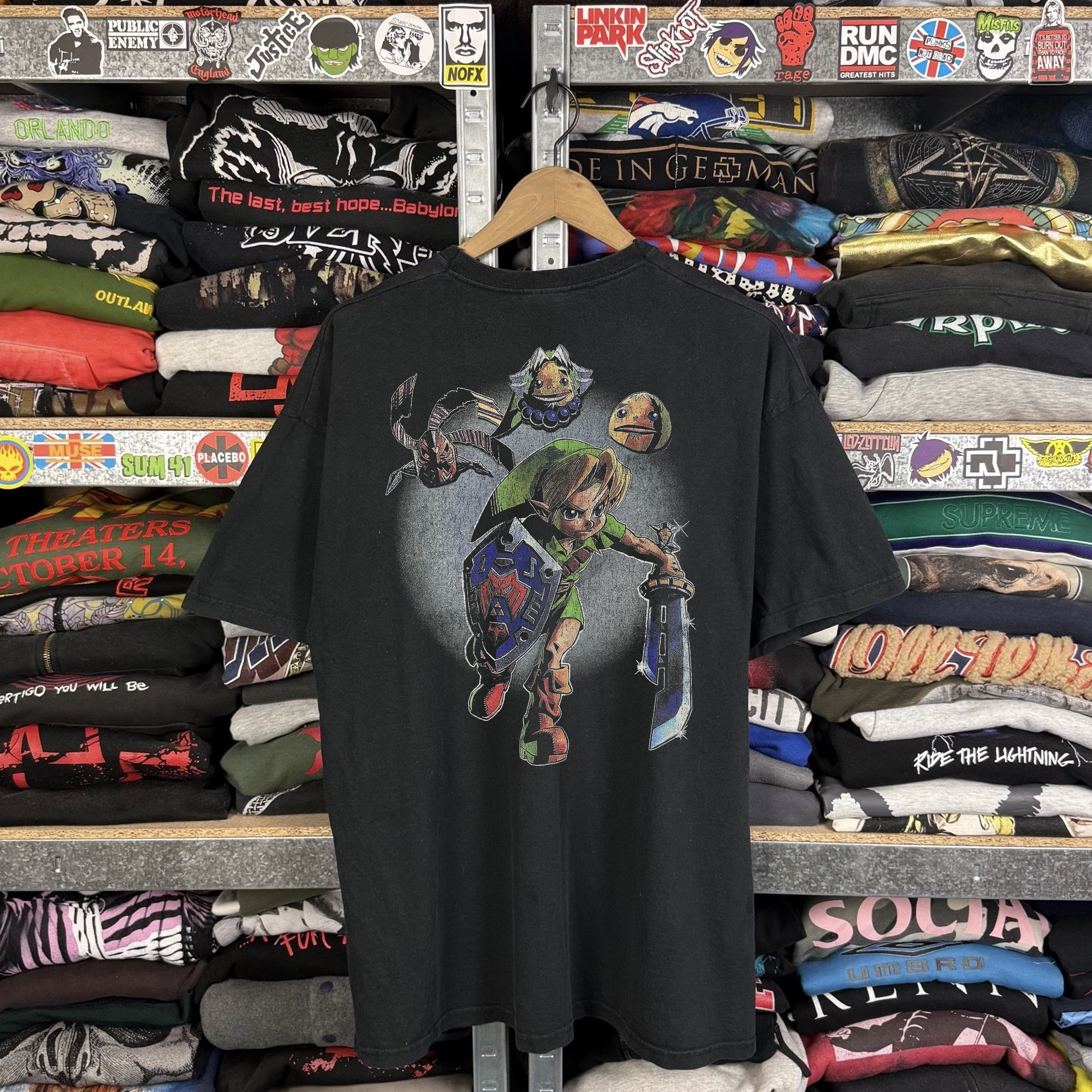 Rare The Legend Of Zelda Majora’s Mask Promo Washed Black Tee