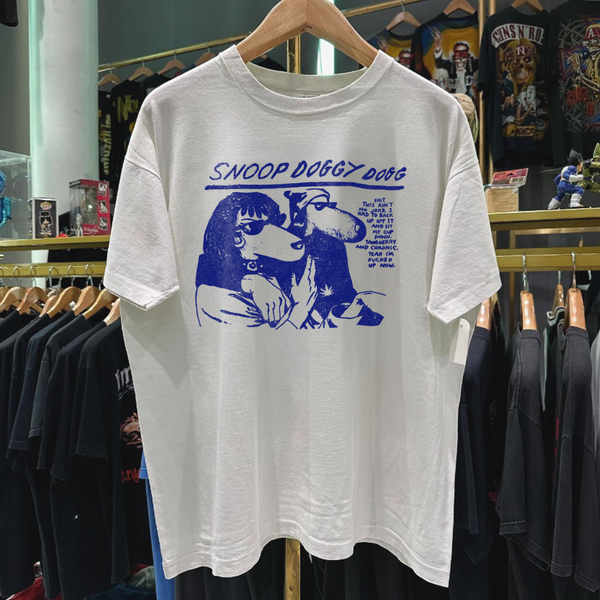 2000S Rare Snoop Doggy Dog Parody White Tee – Strike Anywhere Vintage