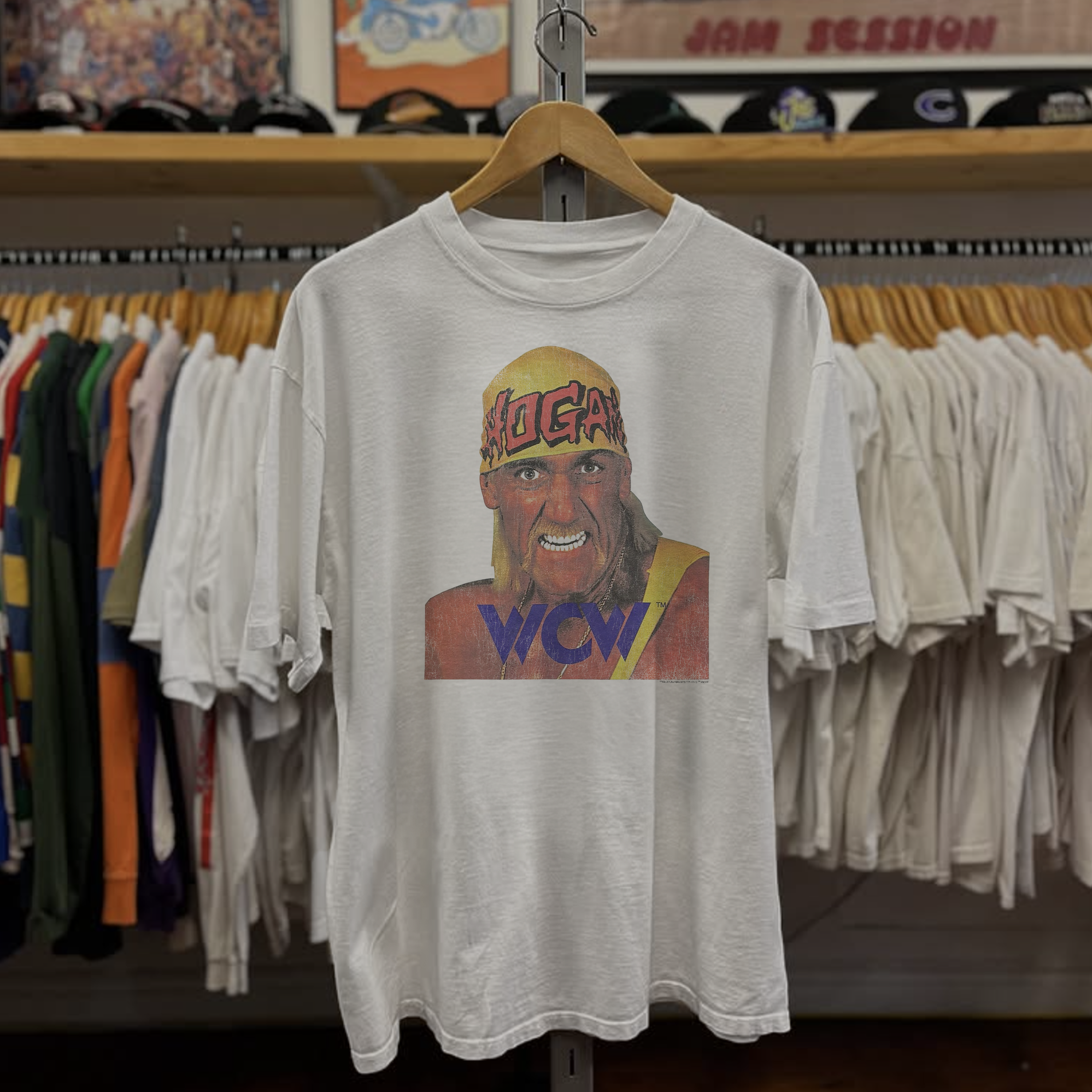 1994 Hulk Hogan WCW Washed White Tee