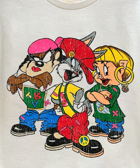 Looney Toons x TLC Washed White Tee