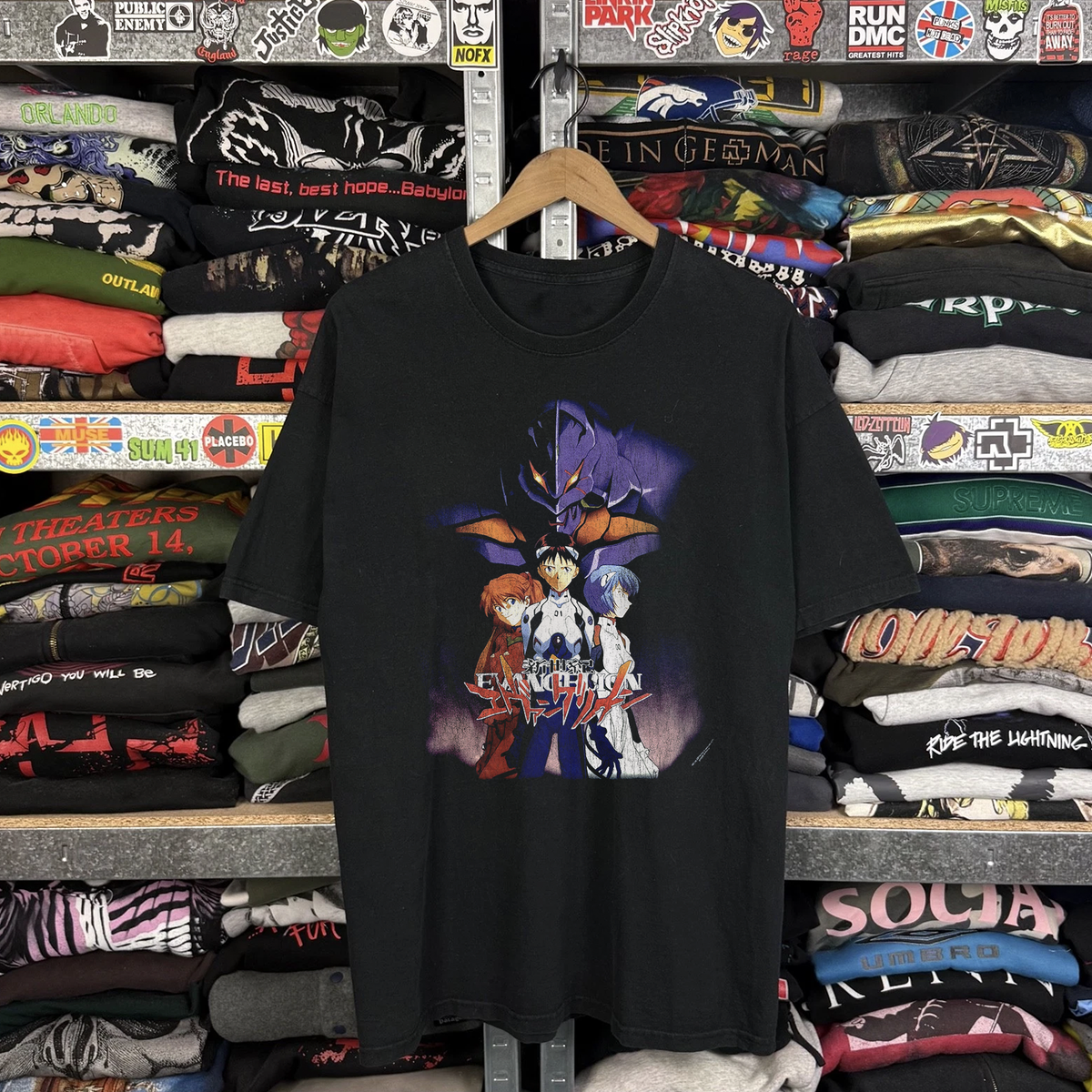 1998 Neon Genesis Evangelion Washed Black Tee