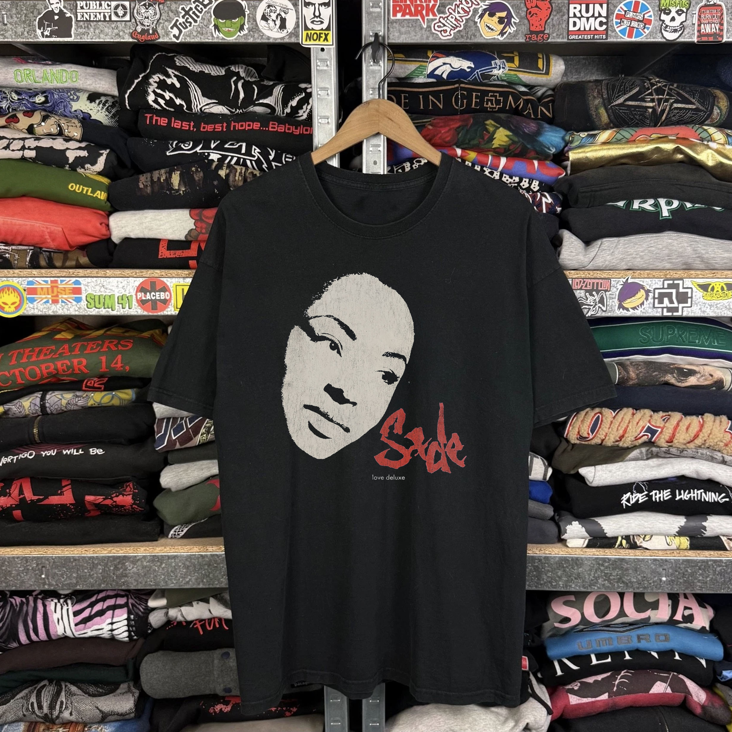 90s Sade Love Deluxe Washed Black Tee