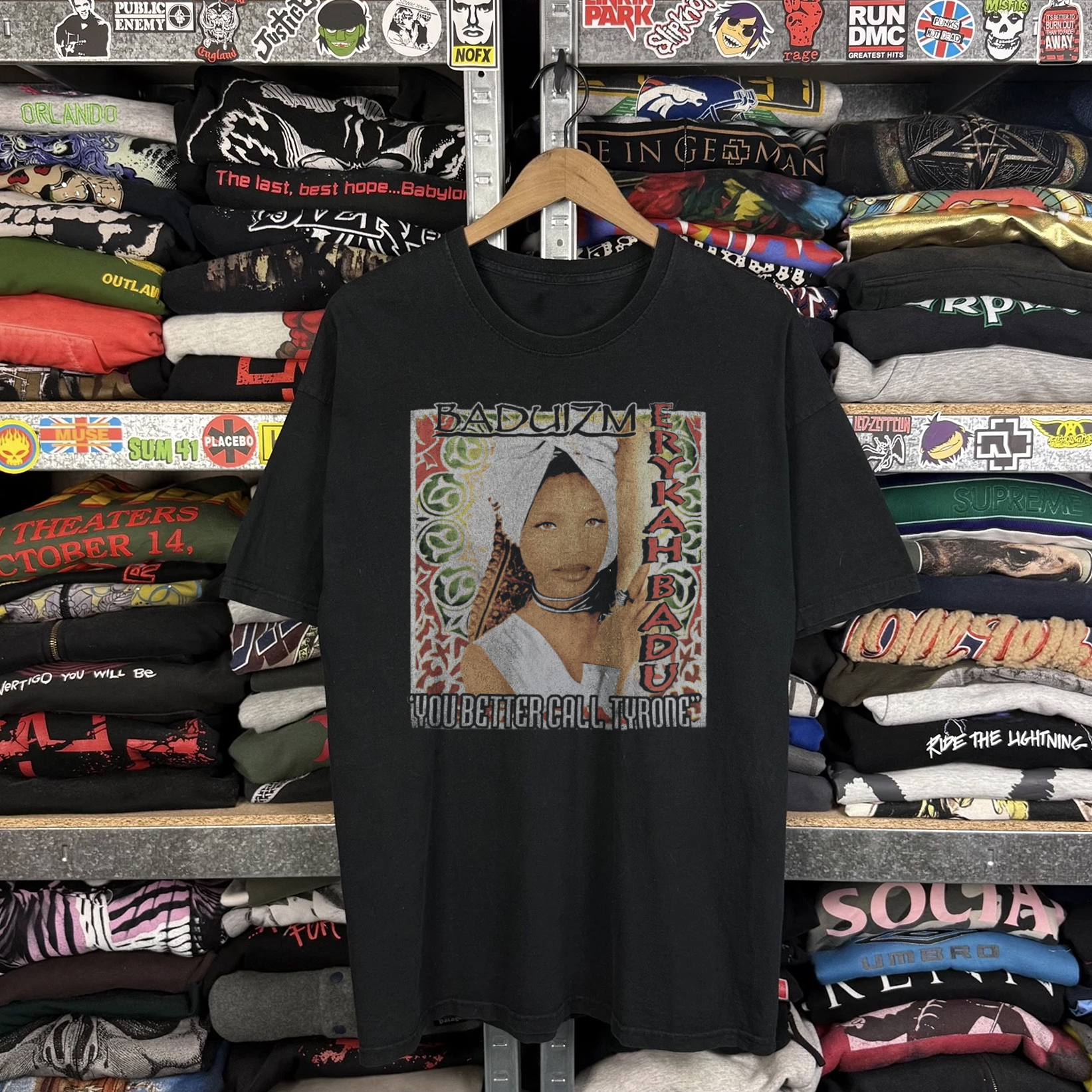 1998 Baduizm Tour Erykah Badu Washed Black Tee