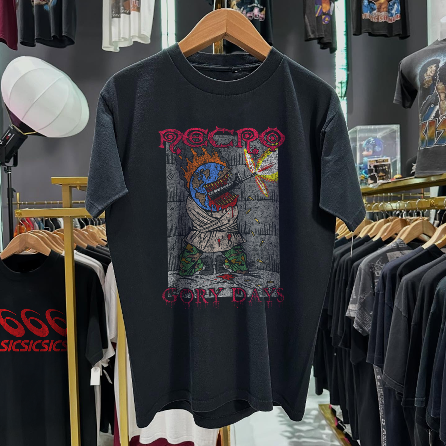 2002 NECR0 GORY DAYS WASHED BLACK TEE