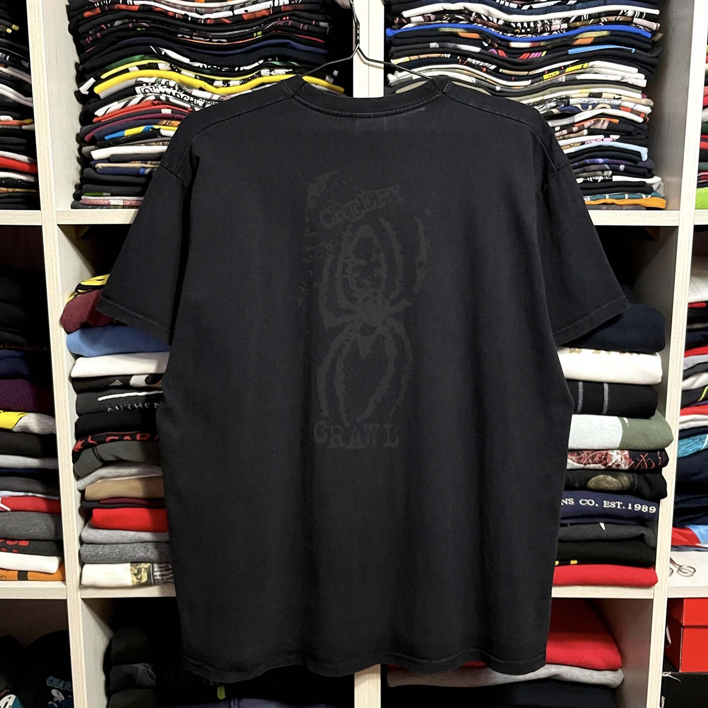 90s Charles Manson Washed Black Tee - Black &frasl; S