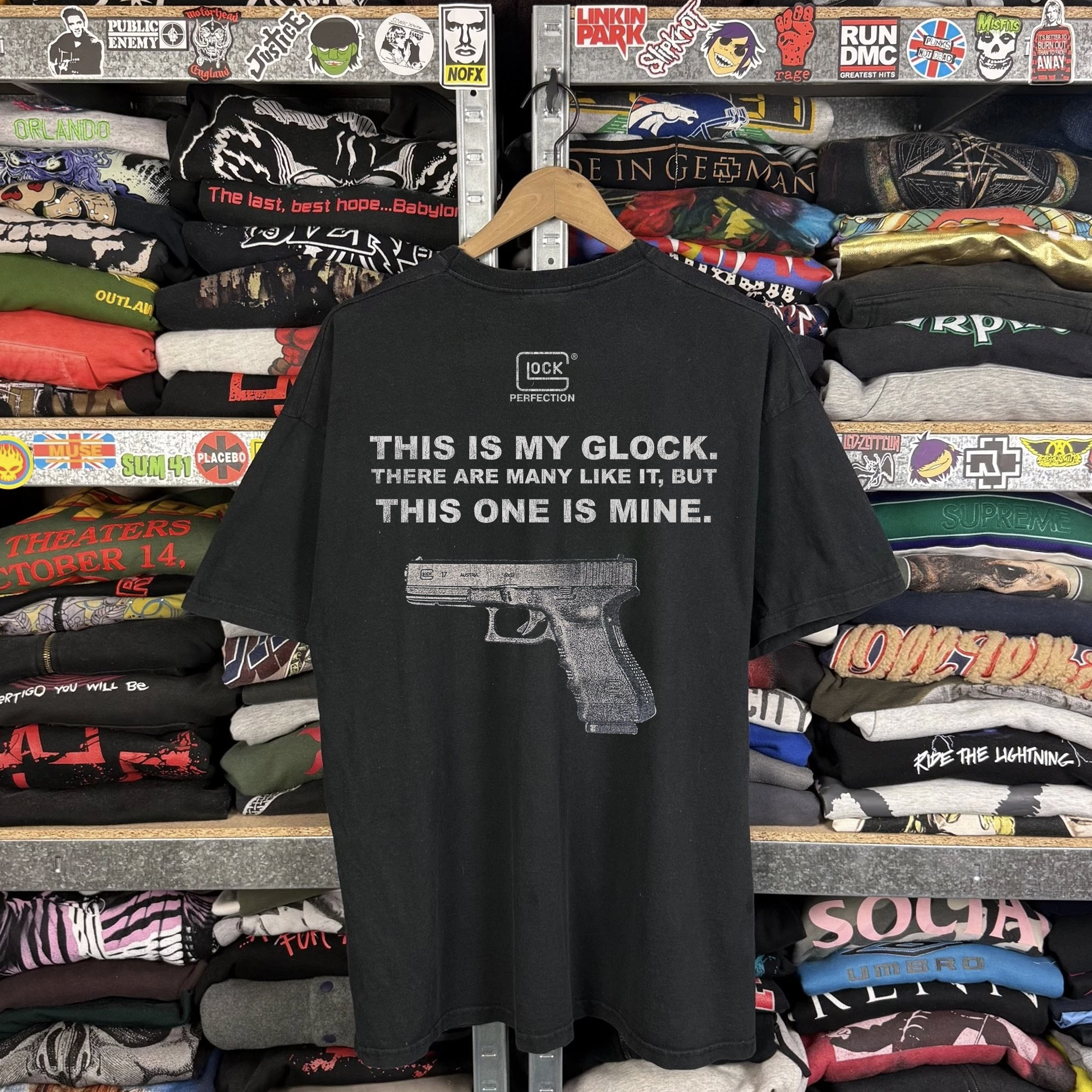 Rare Glock G17 Firearms Washed Black Tee