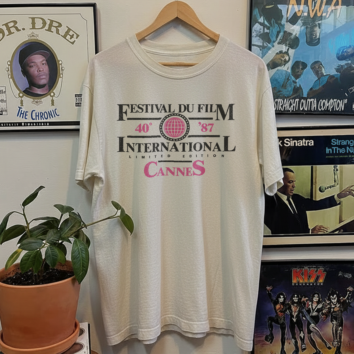 87 Cannes Film Festival Washed White Tee