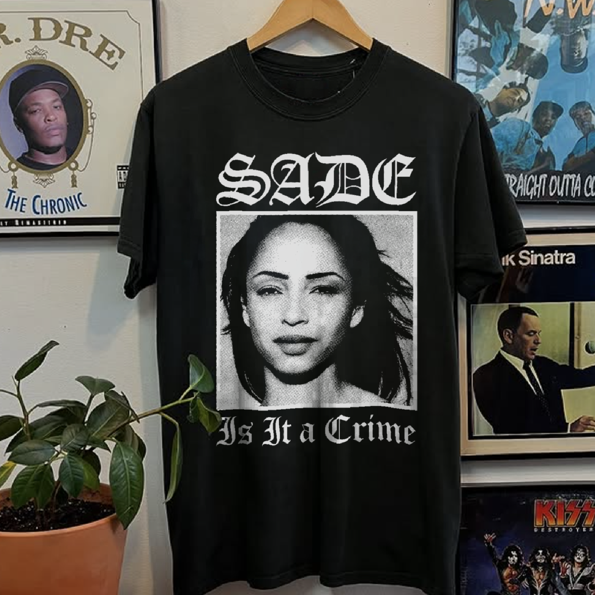 Rare Sade Is it a Crime Washed Black Tee