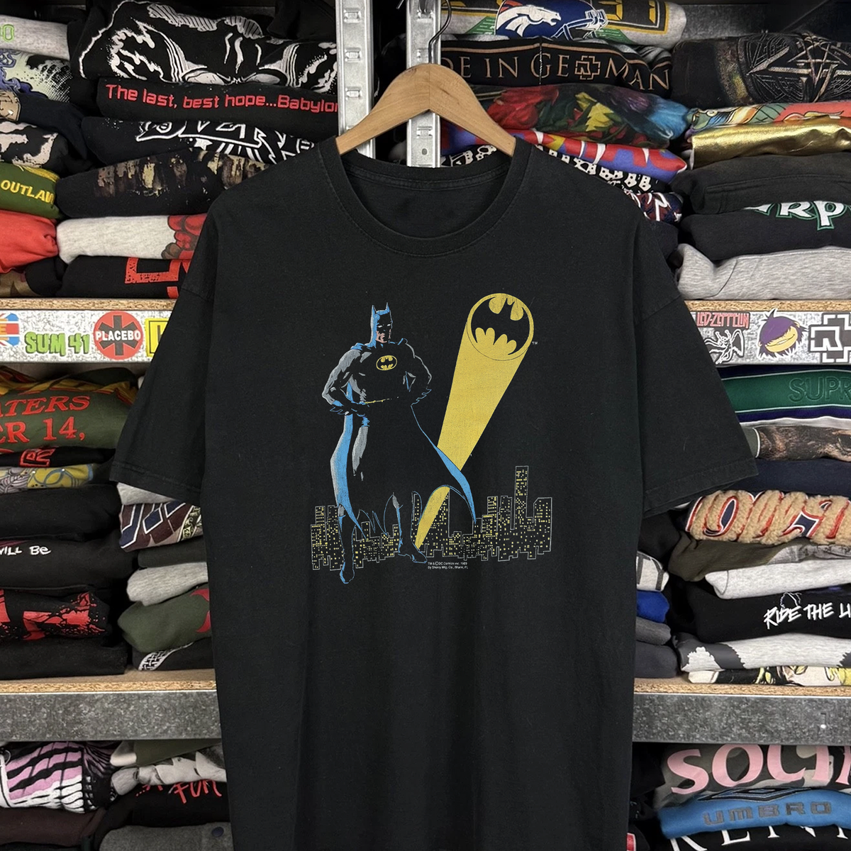 1989 Batman DC Comics Washed Black Tee