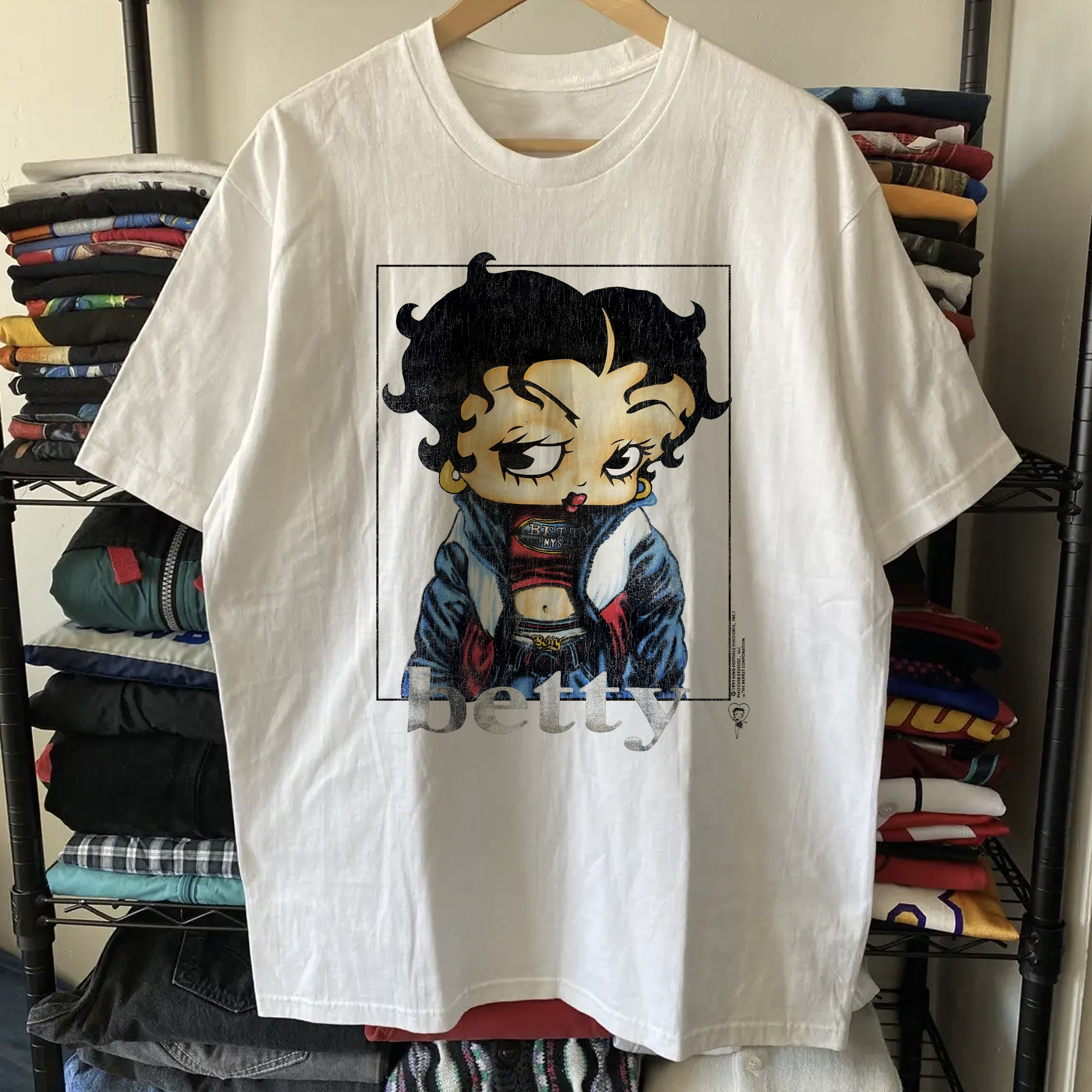 1997 Betty Boop Street Washed White Tee