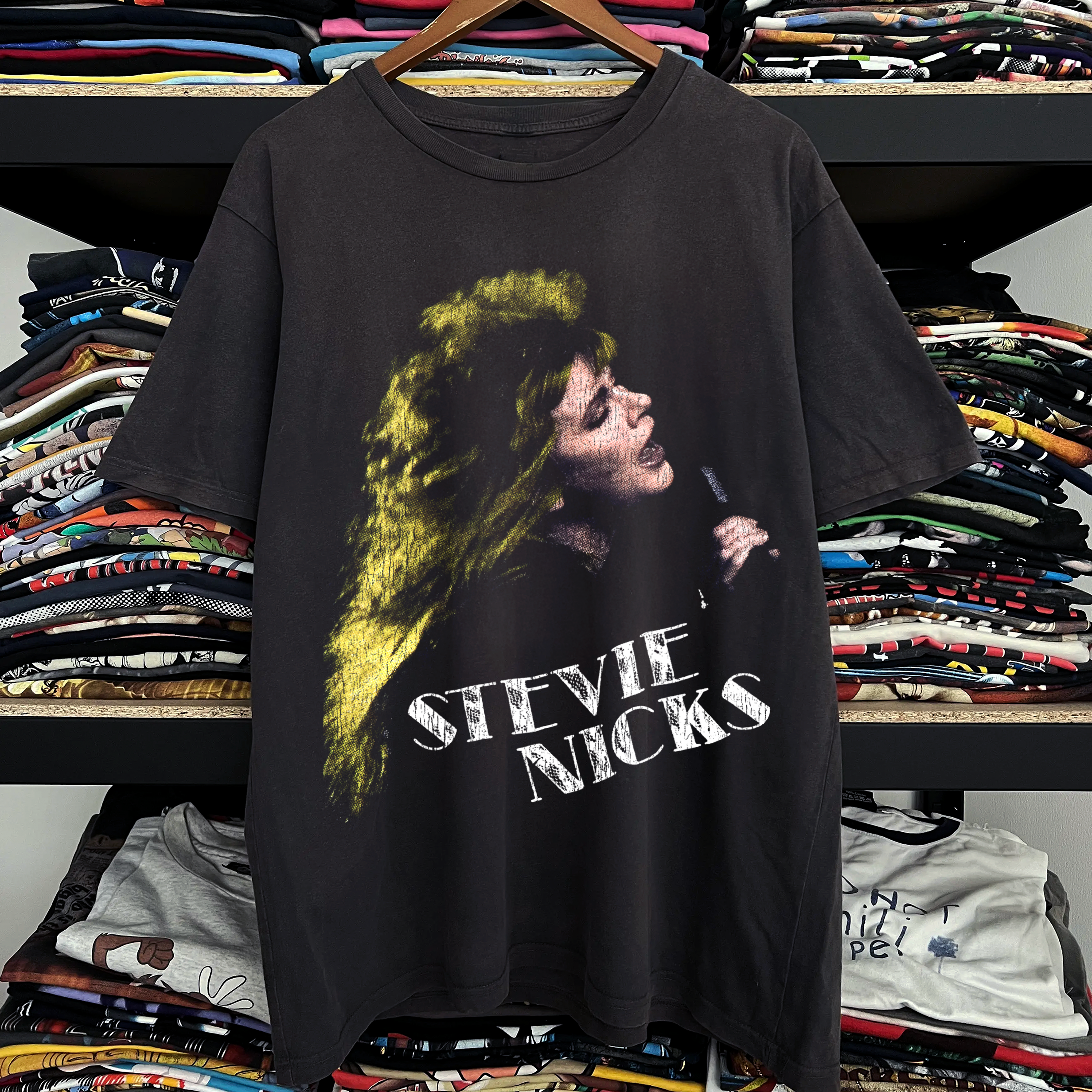Rare Stevie Nicks Tour Washed Black Tee