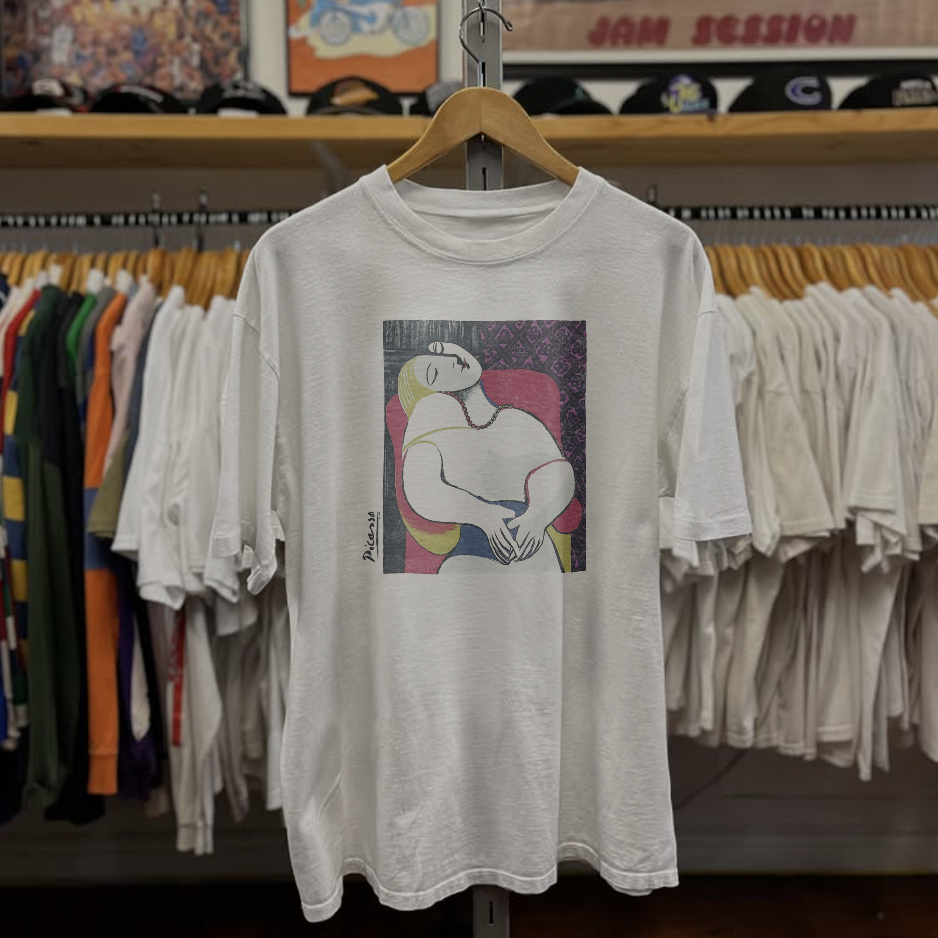 90s Picasso The Dream Washed White Tee