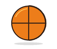 A spinning basketball